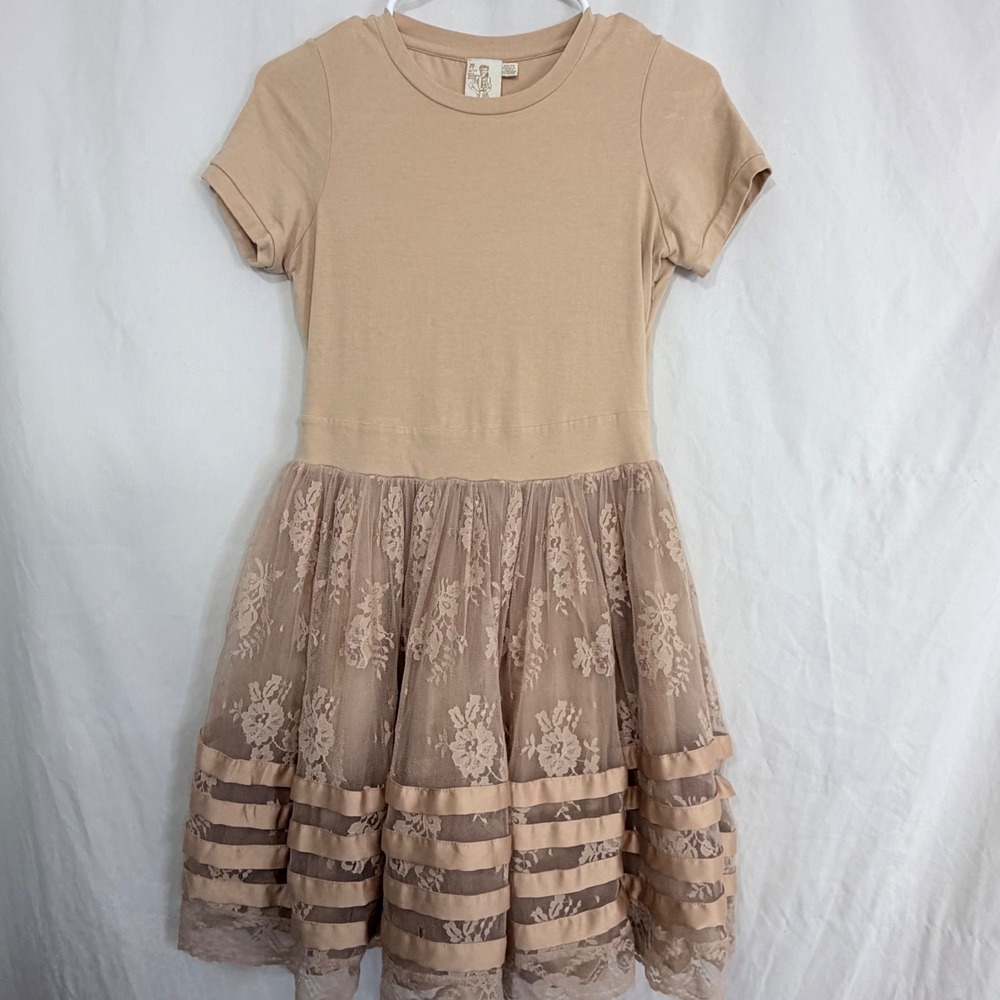 Twelve by Twelve LA Lace Tulle Skirt Dress Blush Pink Fit & Flare Dress‎ XS